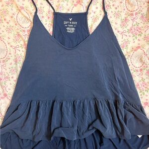 American Eagle Outfitters Soft & Sexy Blue Tank Top